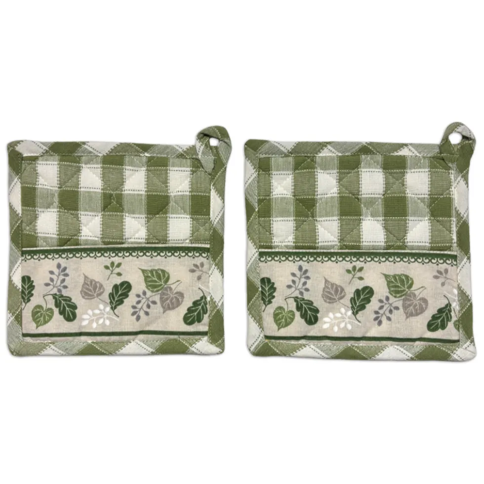Set Canovaccio + presine Foglie