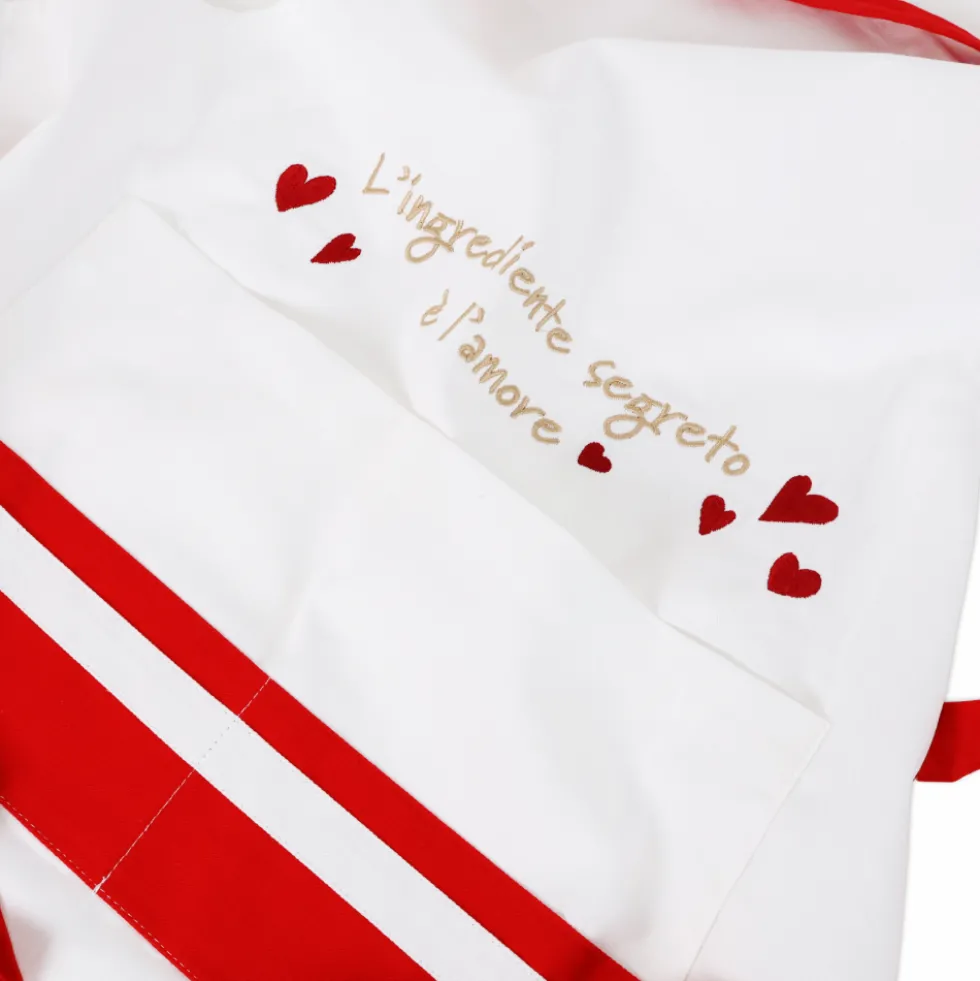 Set Cucina ricamato Ingrediente Segreto Amore