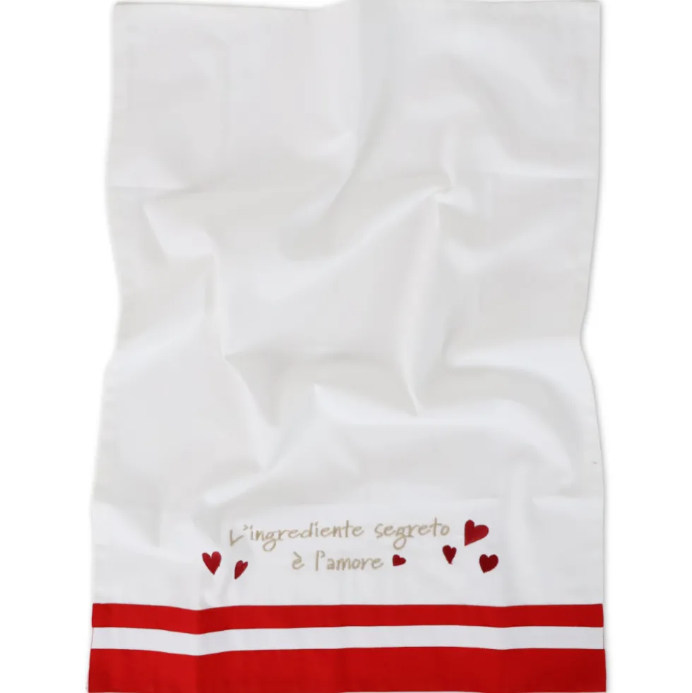 Set Cucina ricamato Ingrediente Segreto Amore