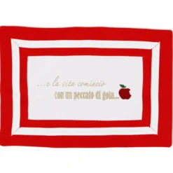 Set Cucina ricamato Peccato di Gola