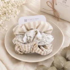 Set Elastici Scrunchies in Cotone Bon Ton