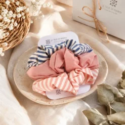 Set Elastici Scrunchies in Cotone Love Boat