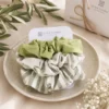 Set Elastici Scrunchies in Cotone Peppermint