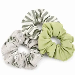 Set Elastici Scrunchies in Cotone Peppermint