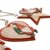 Set 3 Pendenti in Legno Babbo Natale
