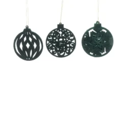 Set 3 Pendenti Natalizi Velluto floccato Verde