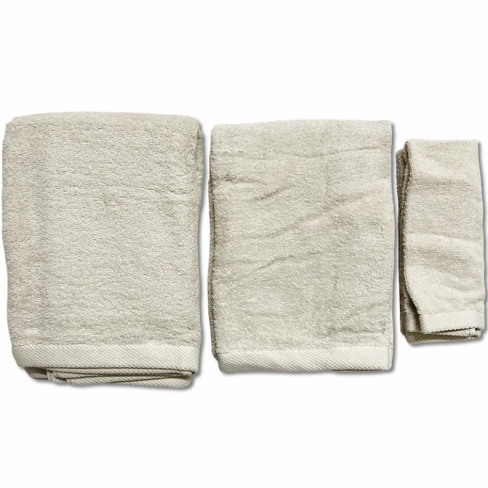 Set 3 pezzi asciugamani 500 gr melodie panna