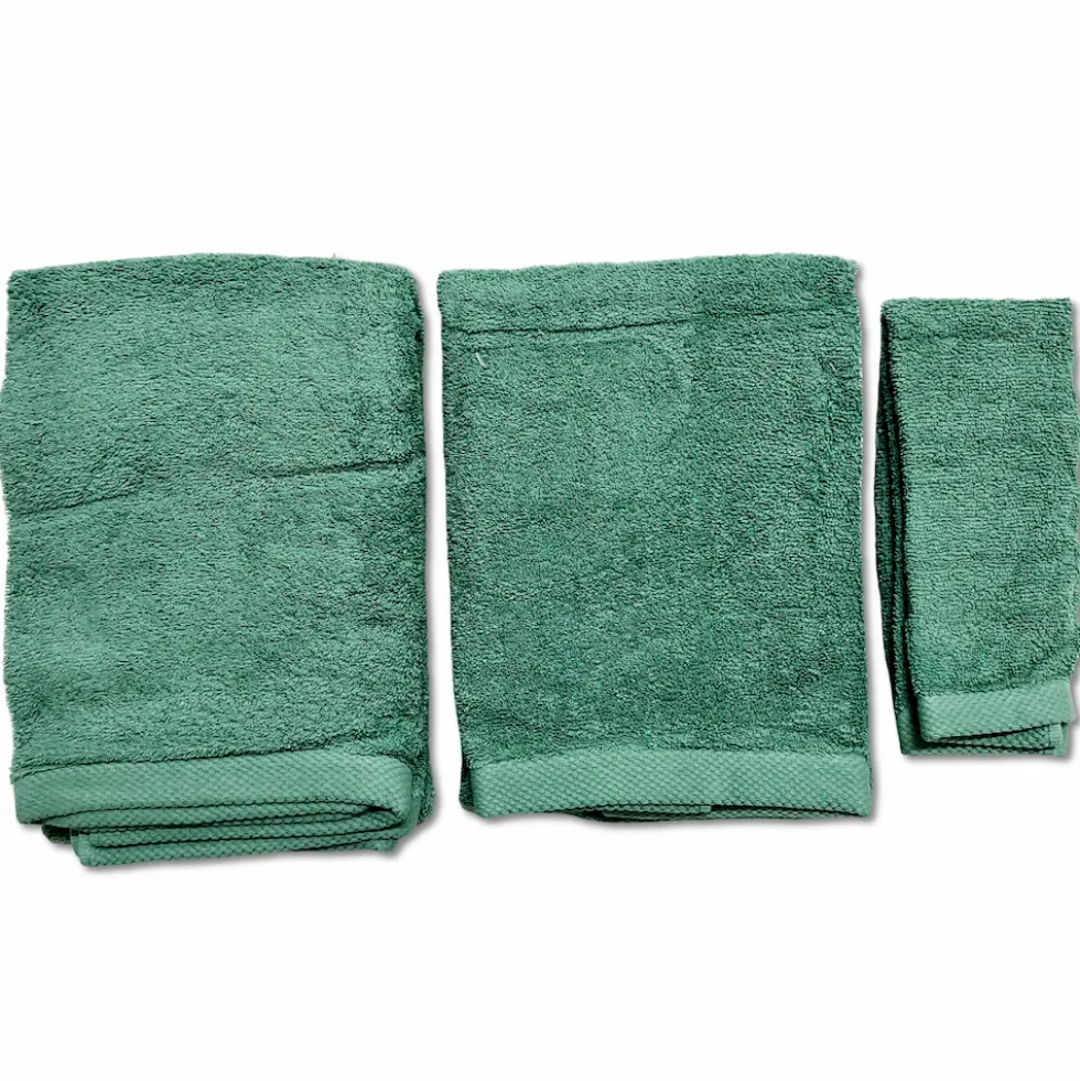 Set 3 pezzi asciugamani 500 gr melodie verde