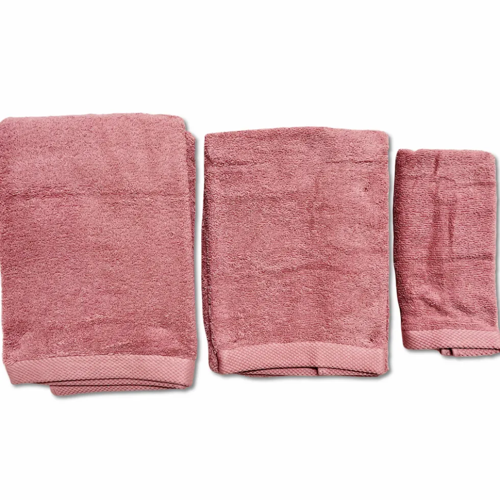 Set 3 pezzi asciugamani 500 gr melodie rosa