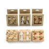 Set 4 portatovaglioli in metallo con Cristalli incastonati Stivale Babbo