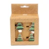 Set 4 portatovaglioli in metallo laccato Abete