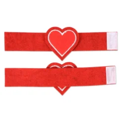 Set 6 Portatovaglioli in Pannolenci ricamato Cuore