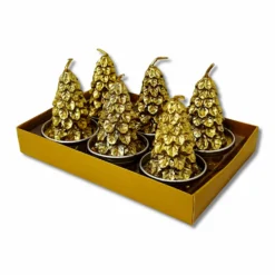 Set 6 tealight alberelli oro