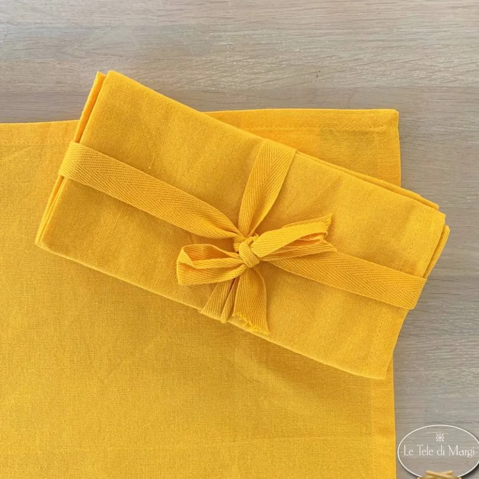 Set 4 tovaglioli giallo
