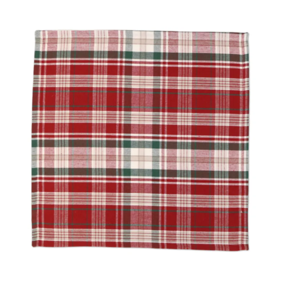 Set 4 tovaglioli Tartan Bianco