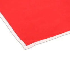 Set 2 Tovaglioli Tinta unita Rossi bordo Bianco