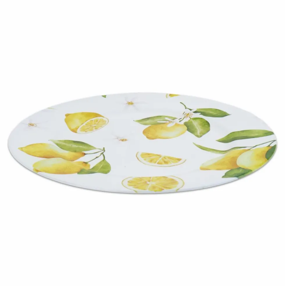 Sottopiatto in PVC Stampato Limoni fondo Bianco 33 cm