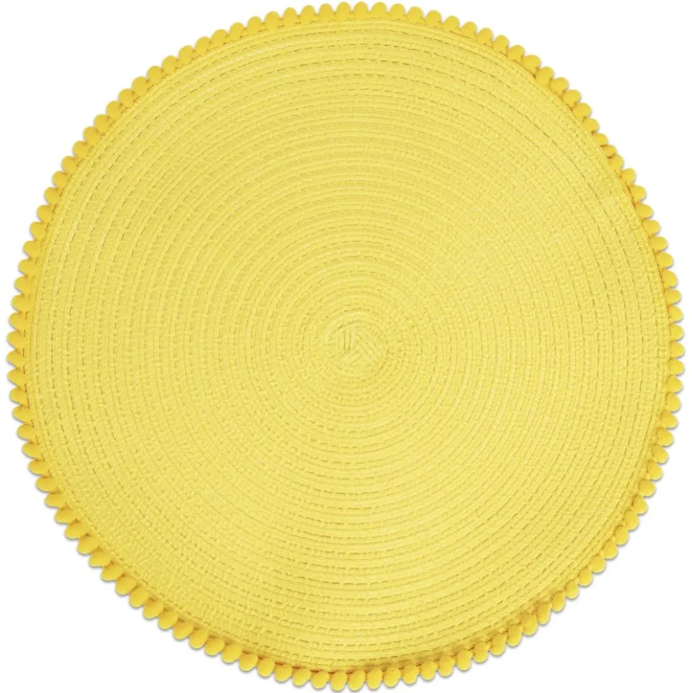 Sottopiatto Intrecciato Giallo 38 cm
