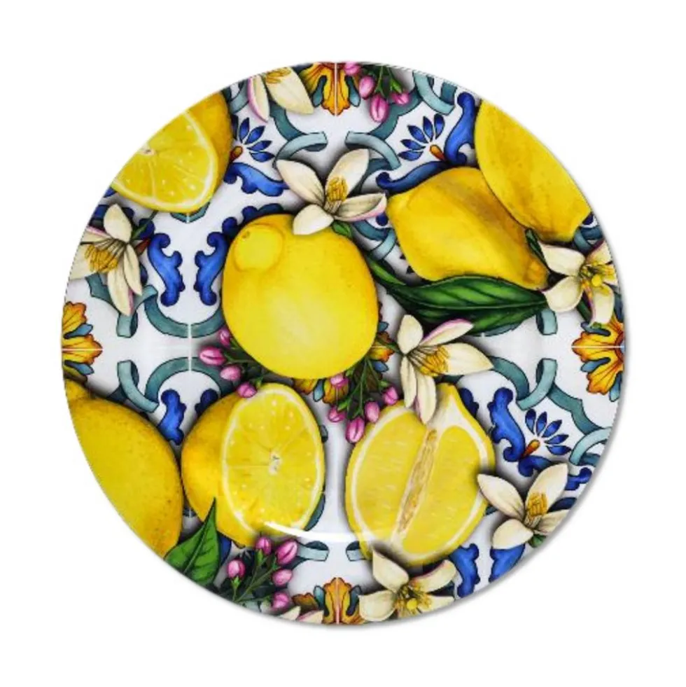 Sottopiatto Limoni e Maioliche 33 cm