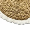 Sottopiatto Rustico Intrecciato in corda con Frange 38 cm