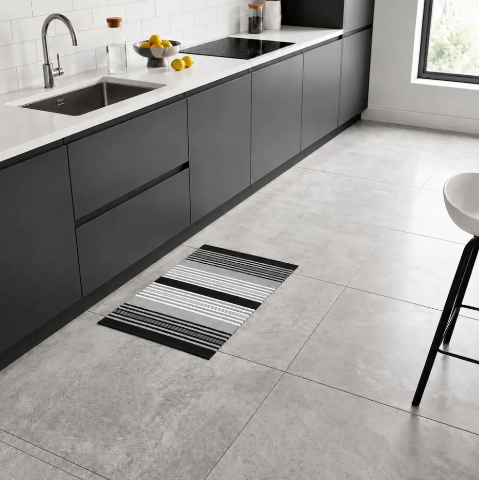 Tappeto antiscivolo Delfi cordura Grigio 50x80
