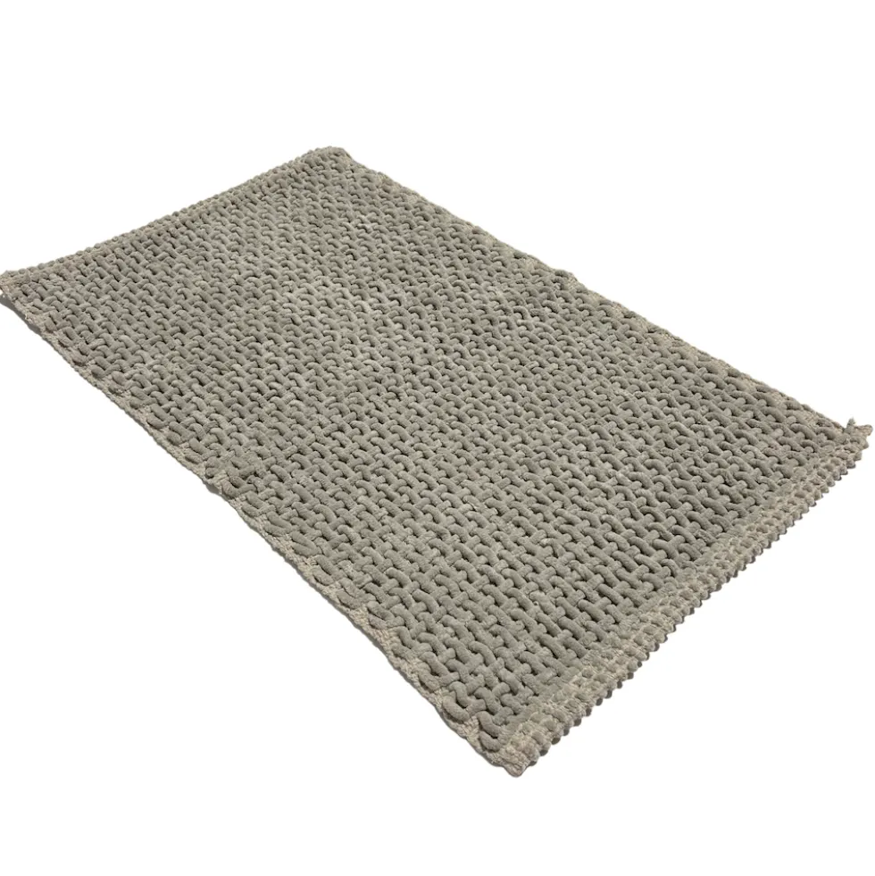 Tappeto antiscivolo Osaka intrecciato grigio 50 x 80
