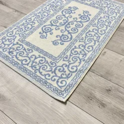 Tappeto barocco doubleface azzurro 60 x 120