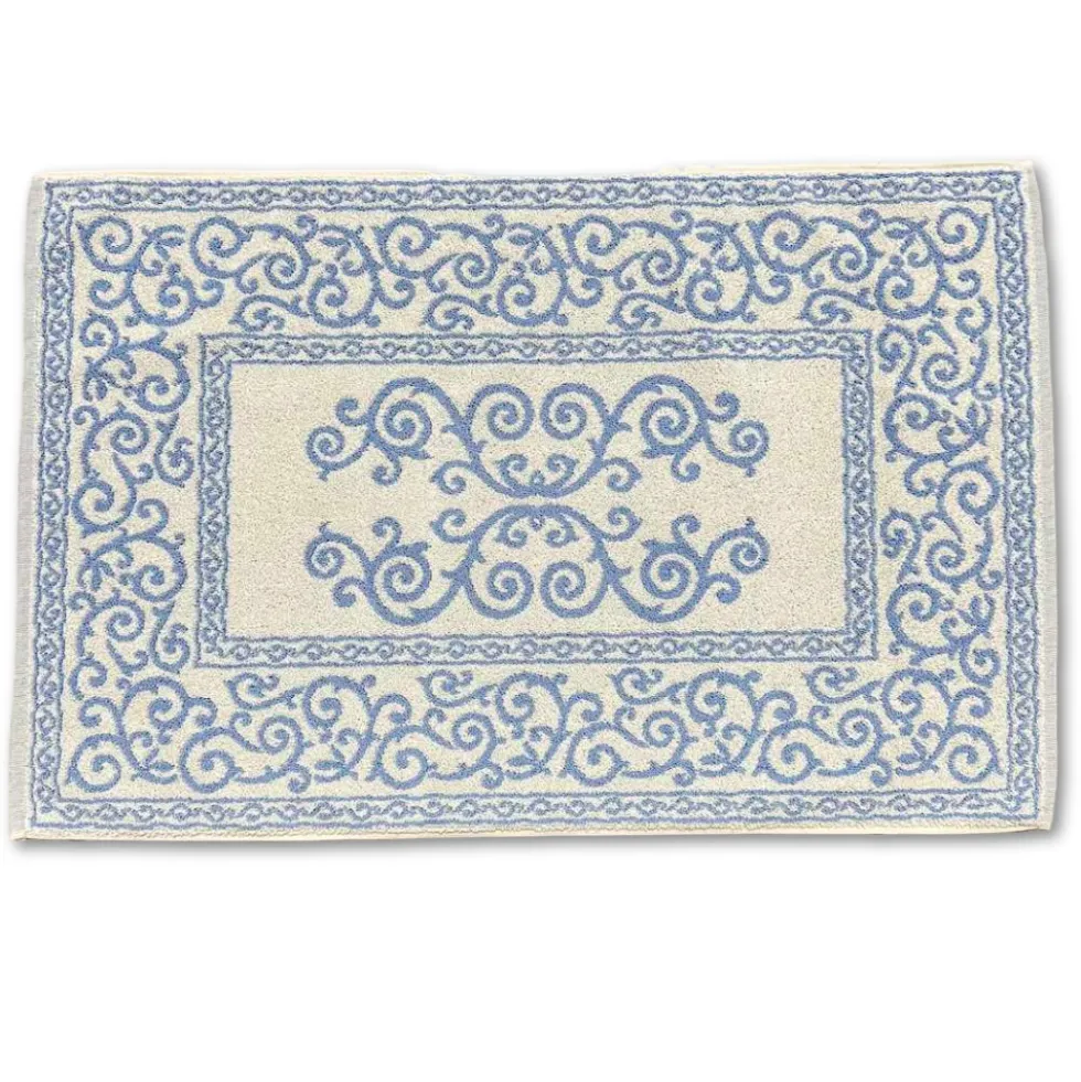 Tappeto barocco doubleface azzurro 60 x 90