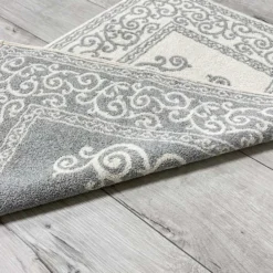 Tappeto barocco doubleface grigio 60 x 120