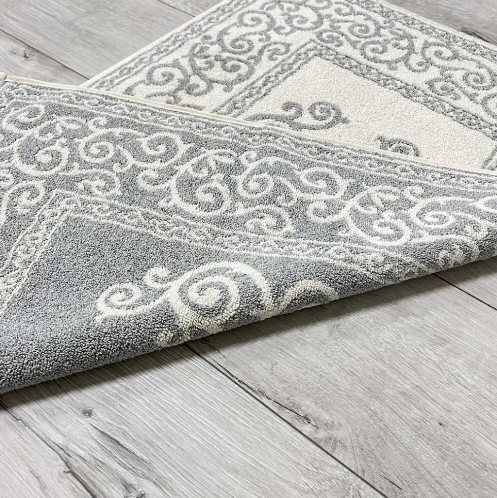 Tappeto barocco doubleface grigio 60 x 120