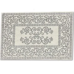 Tappeto barocco doubleface grigio 60 x 90