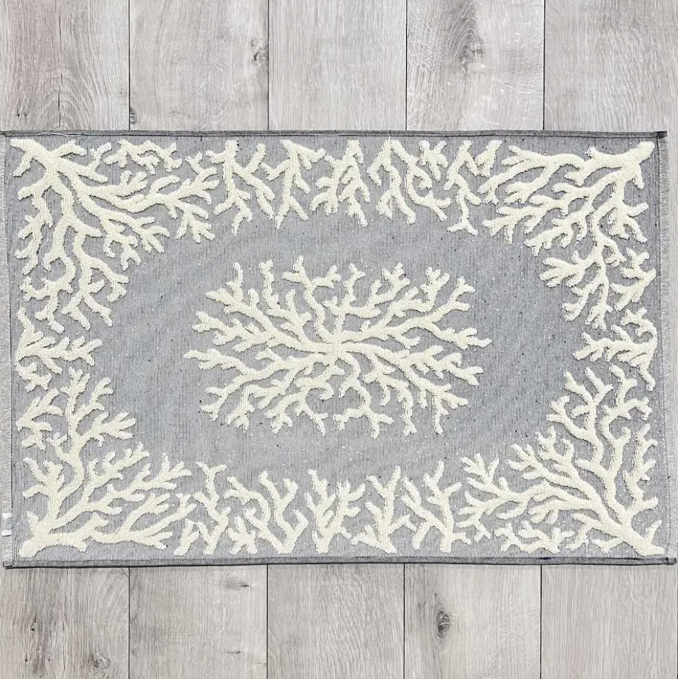 Tappeto Corallo Jacquard blu 60 x 90