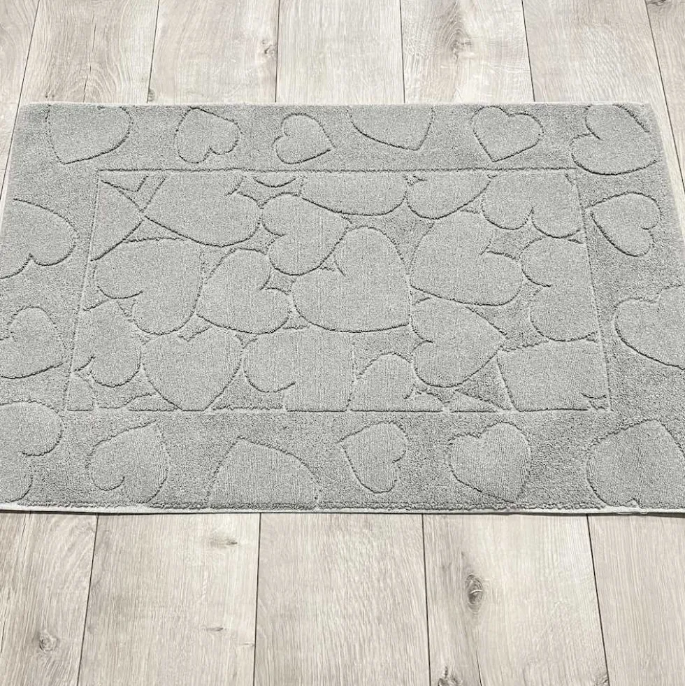 Tappeto cuori grigio 60 x 90