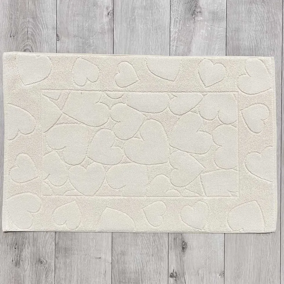 Tappeto cuori panna 60 x 90