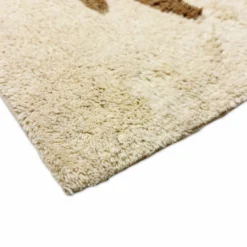 Tappeto Elias palme beige e tortora in rilievo 50 x 80