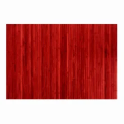 Tappeto in Bamboo Rosso 50 x 68 cm