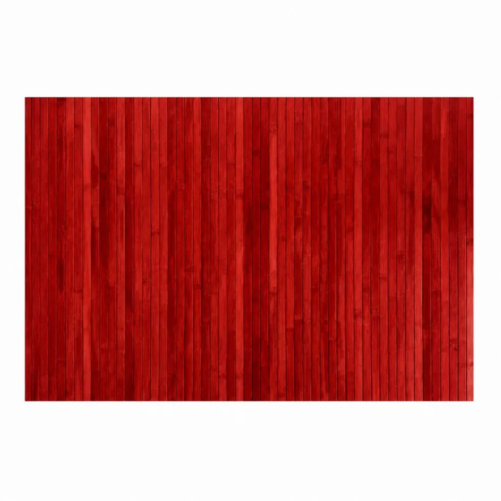 Tappeto in Bamboo Rosso 50 x 89 cm