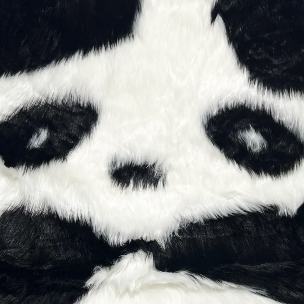 Tappeto pelliccia ecologica Panda 80 x 90