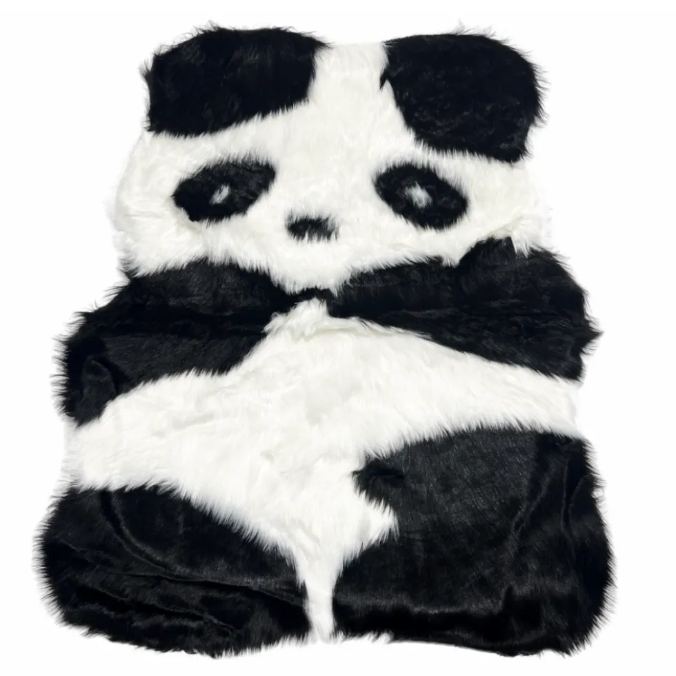 Tappeto pelliccia ecologica Panda 80 x 90