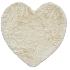 Tappeto pelliccia ecologica Orsetto Cuore 80 cm