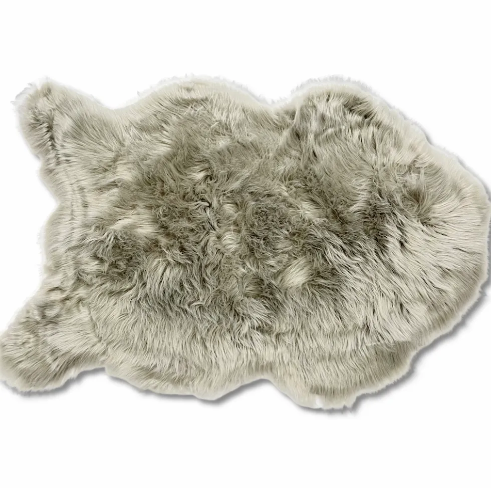 Tappeto pelliccia ecologica Stoccolma grigio 60 X 90