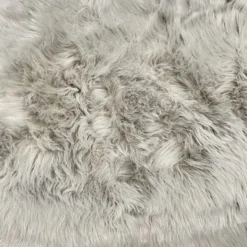Tappeto pelliccia ecologica Stoccolma grigio 60 X 90