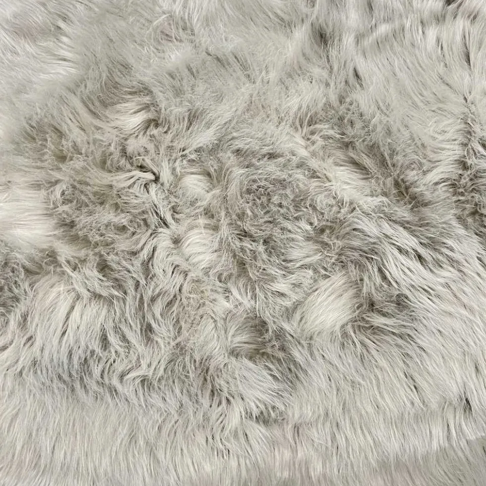 Tappeto pelliccia ecologica Stoccolma grigio 60 X 90