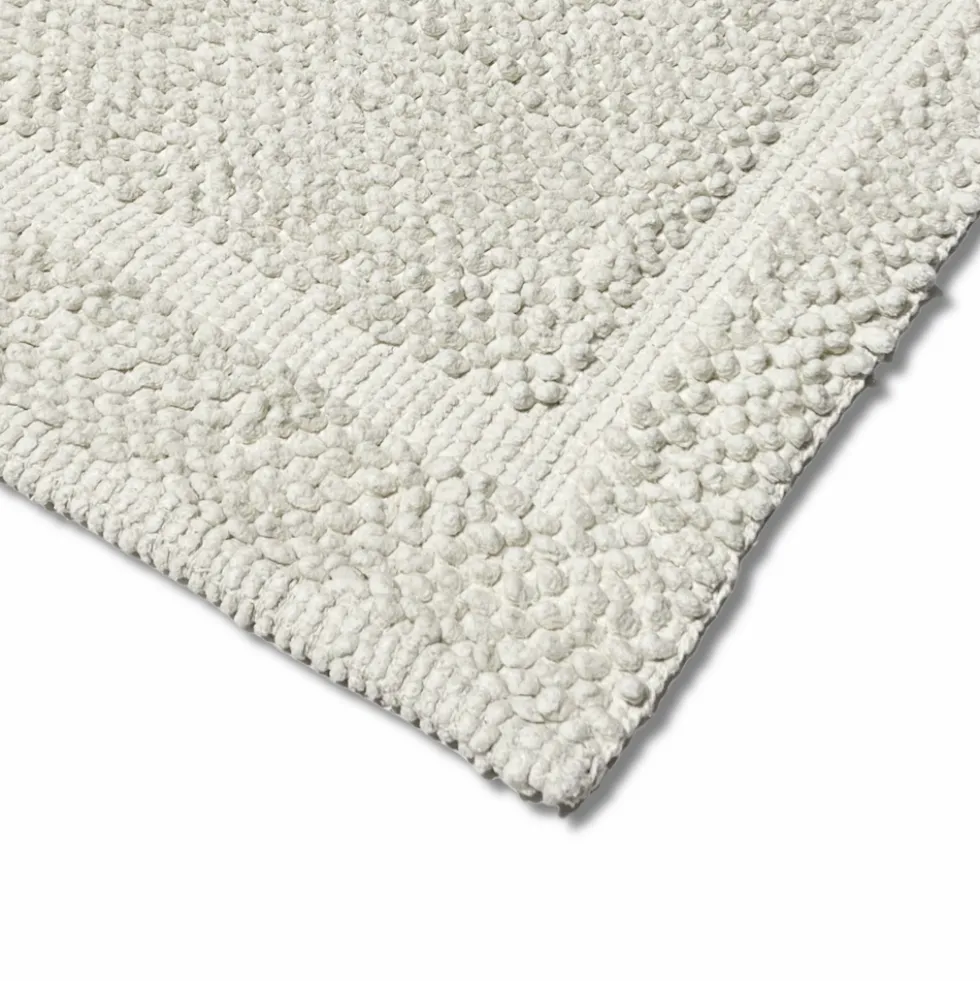 Tappeto pop corn in rilievo bianco 50 x 80