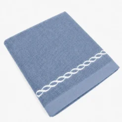 Telo bagno spugna Loft ricamato Blu