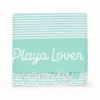 Telo Mare Fouta con frange Playa Lover Verde 90x170
