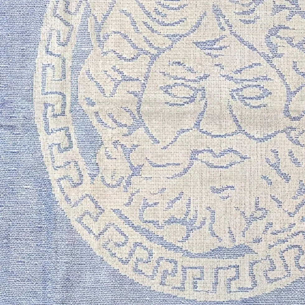 Telo Mare Fouta Jacquard Poseidon Azzurro 90x170
