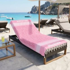 Telo Mare Fouta stampato con frange Bellissima Rosa 90x170