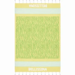 Telo Mare Fouta stampato con frange Bellissima Verde 90x170