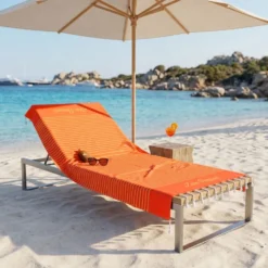Telo Mare Fouta stampato con frange Zero Pensieri Arancione 90x170